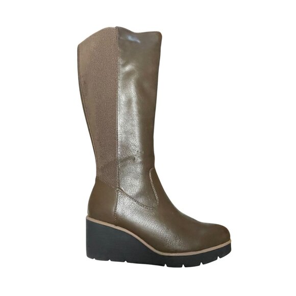 Naturalizer Soul Womens Brown Wedge Knee High Boots Size 9.5 Medium - Picture 10 of 11